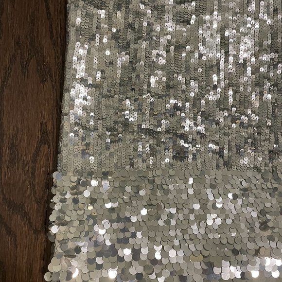 Club Monaco Silver Sequin Mini Sheath Dress - Picture 2 of 15